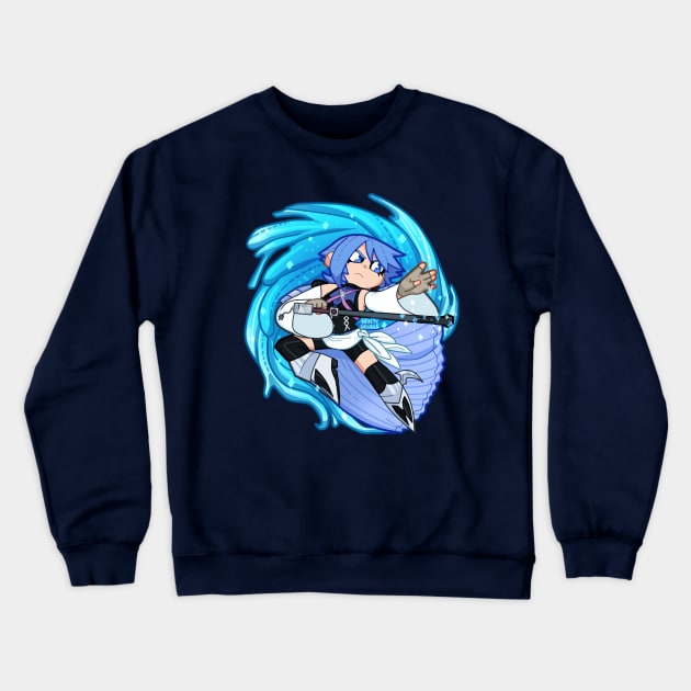 Water Aqua Crewneck Sweatshirt by VenaCoeurva